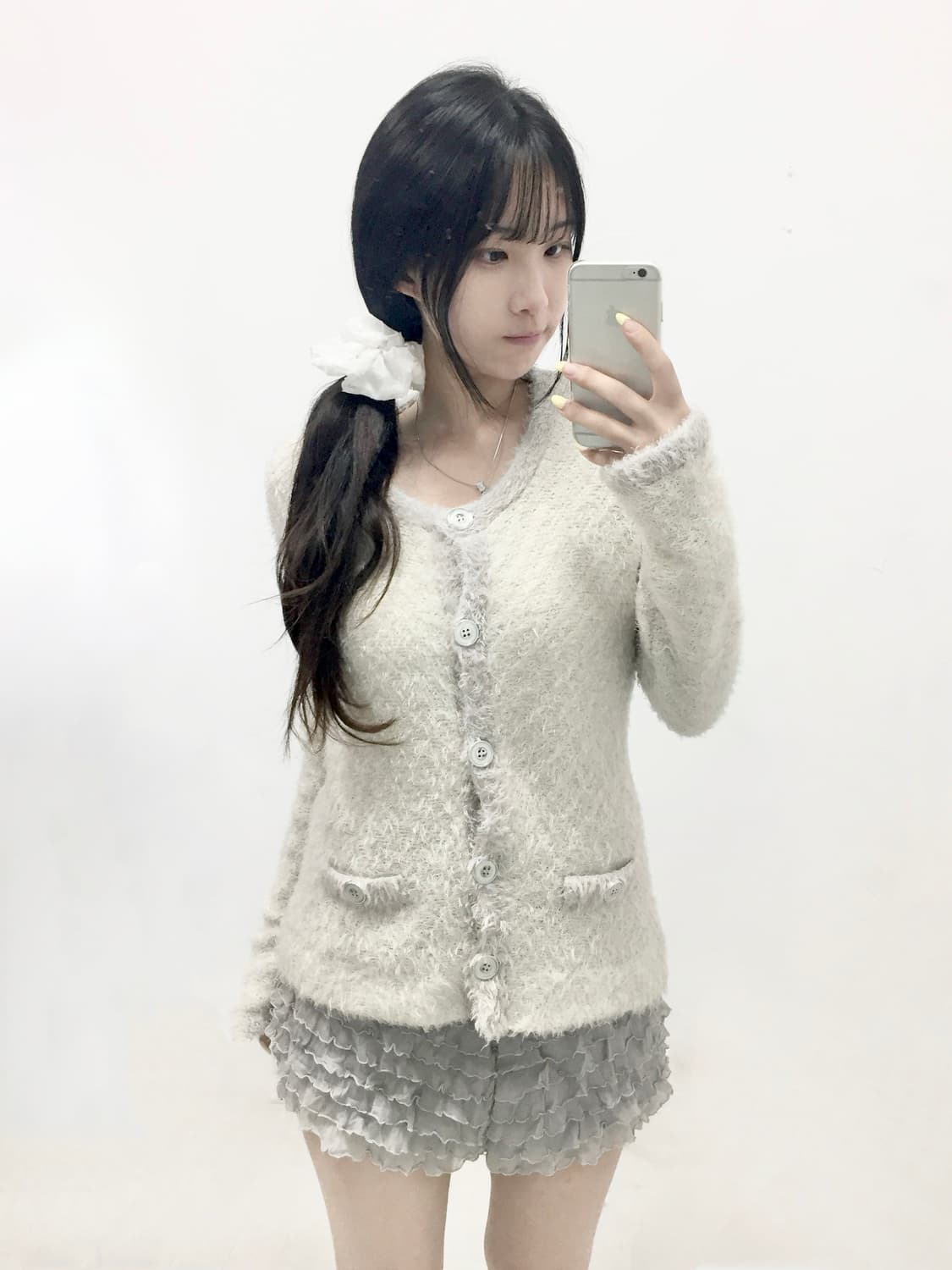 러블리 로걀 그레이 포켓 가디건 상품이미지1