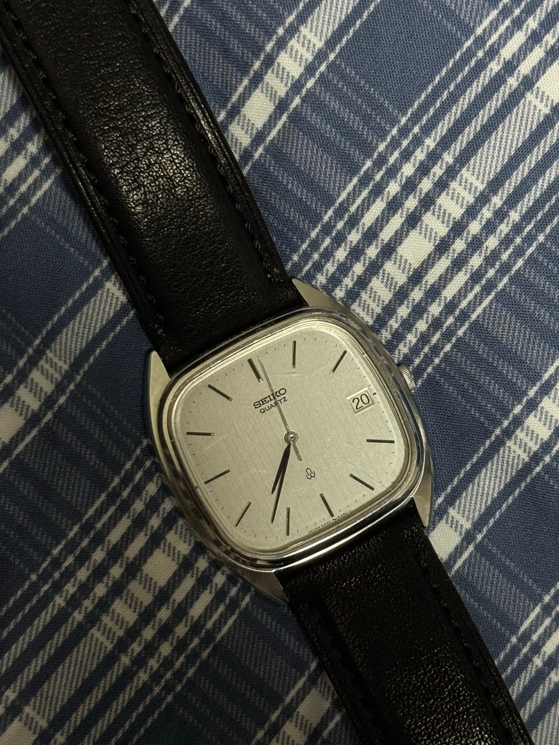 [빈티지세이코] Seiko 스퀘어 쿼츠 데이트 버티컬 다이얼 상품이미지7