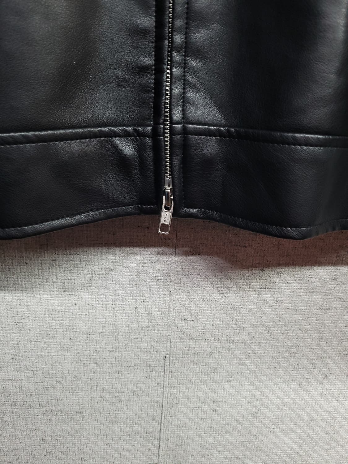 무드인사이드 투웨이 비건 레더 자켓 상품이미지6