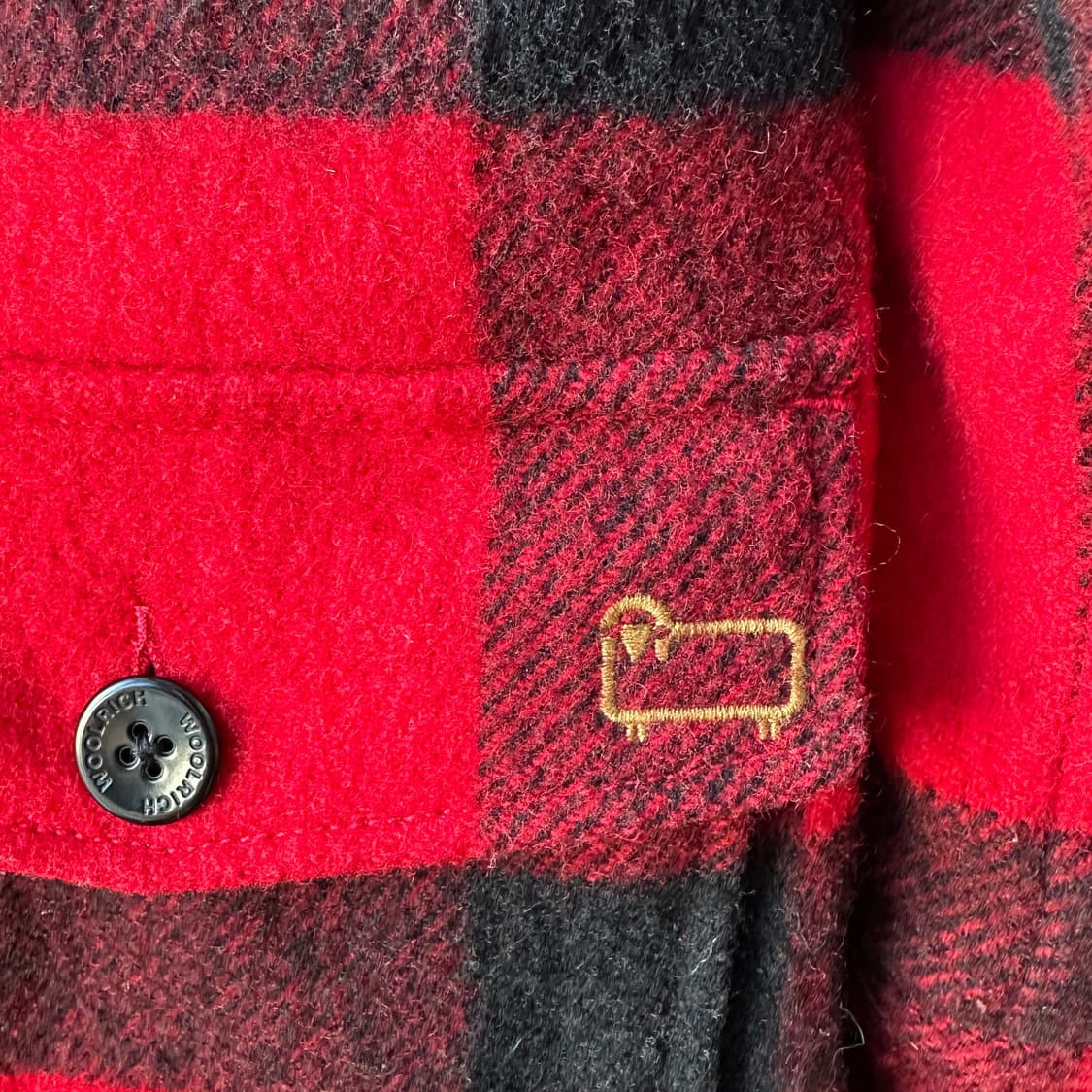 울리치 x 아베크롬비 체크 울 코트 레드 M 상품이미지8