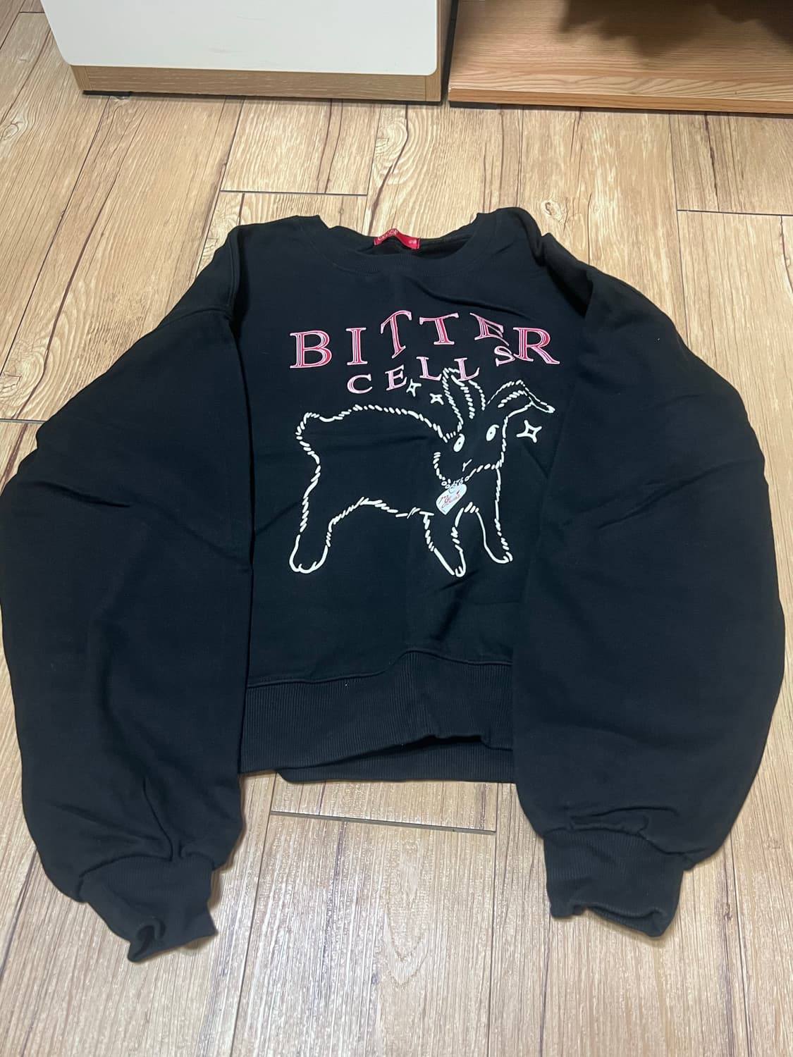 비터셀즈 래빗 스웻 셔츠-블랙 상품이미지2