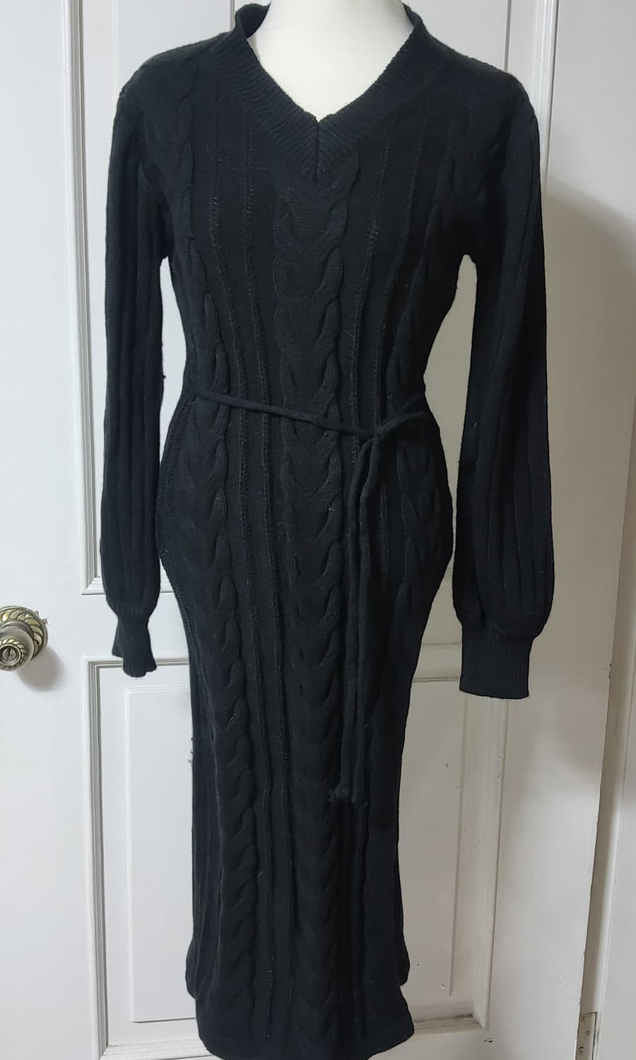 꽈배기 니트 롱 원피스 허리잘록 55 66 반 상품이미지4