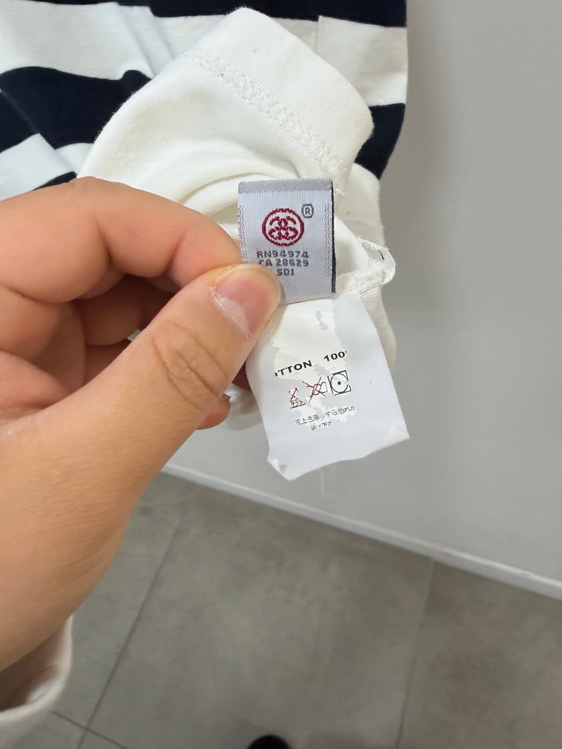 00s Stussy Authentic 스트라이프 반팔 티셔츠 상품이미지7