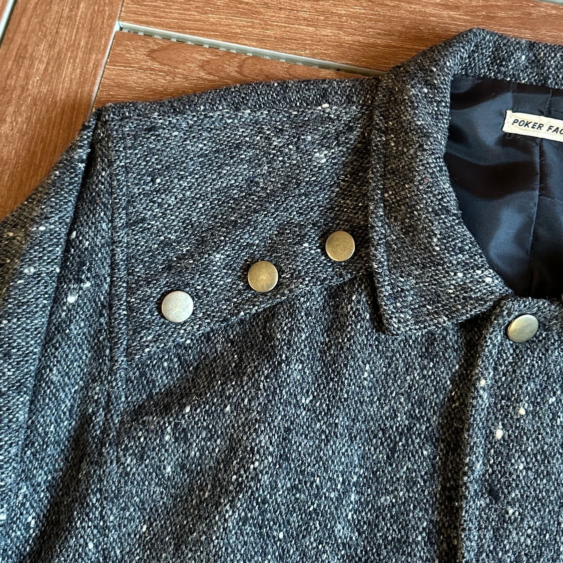 Pokerface tweed wool bomber jacket 상품이미지5