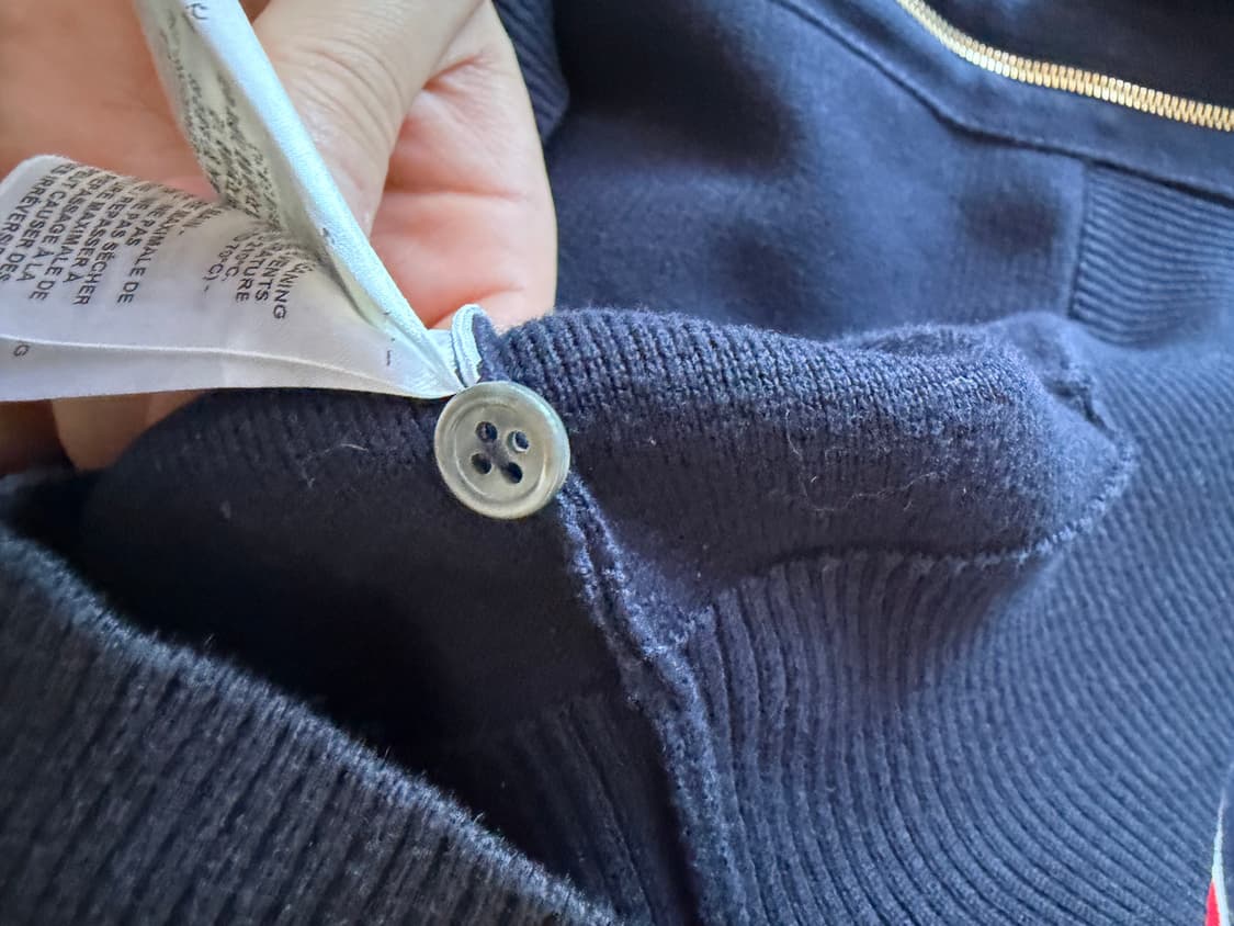 백화점판 톰브라운 밀라노스티치 금장 암밴드 후드집업 4사이즈 상품이미지7