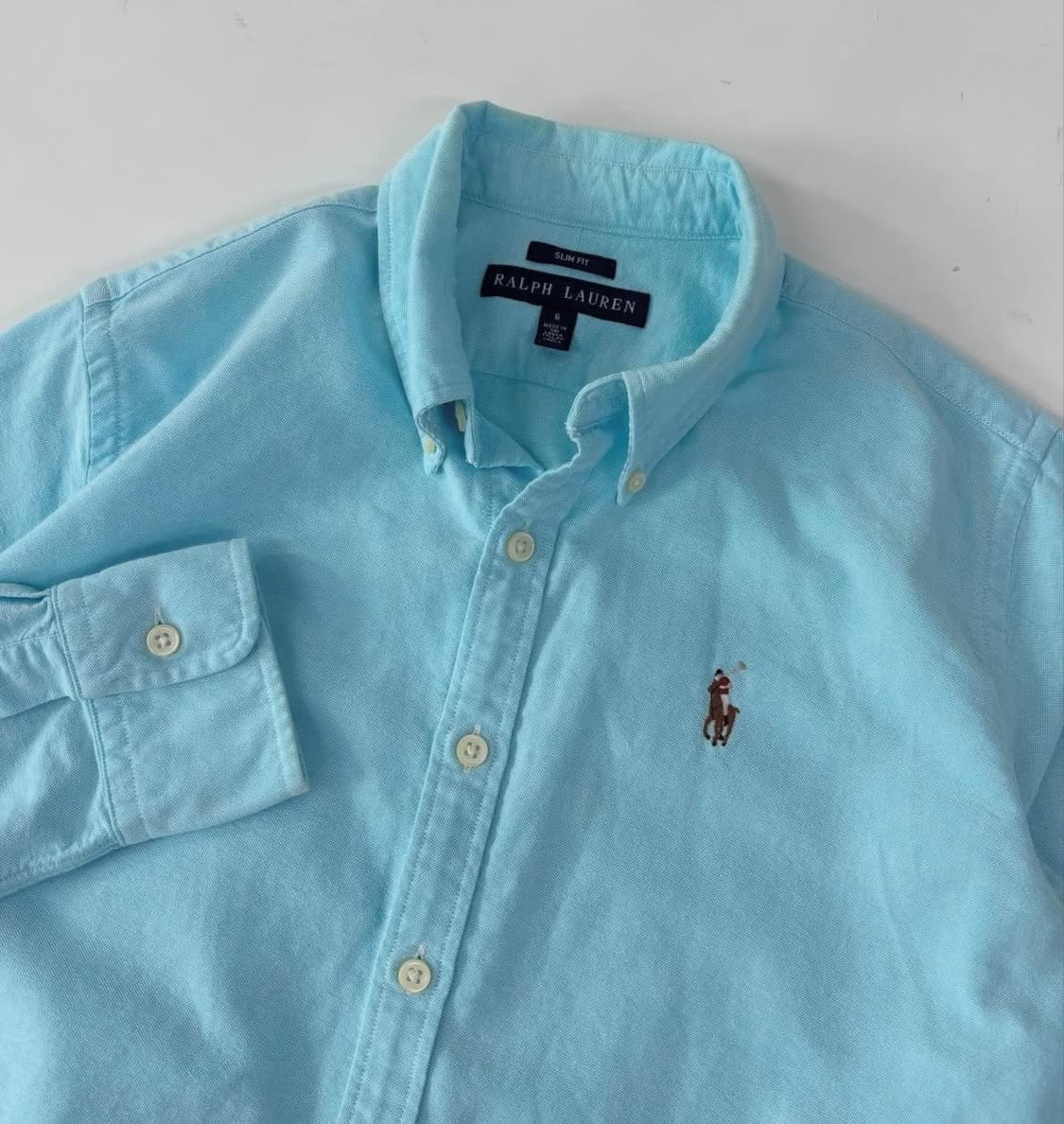 [M] Polo 폴로 랄프로렌 민트 옥스퍼드 셔츠 상품이미지1
