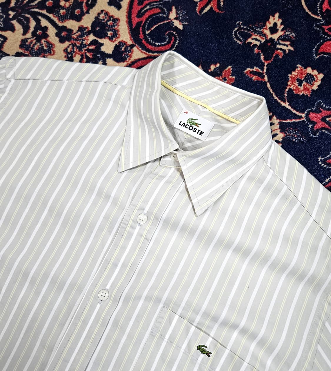 라코스테(Lacoste) 시그니쳐 패치 스트라이프 셔츠  상품이미지4