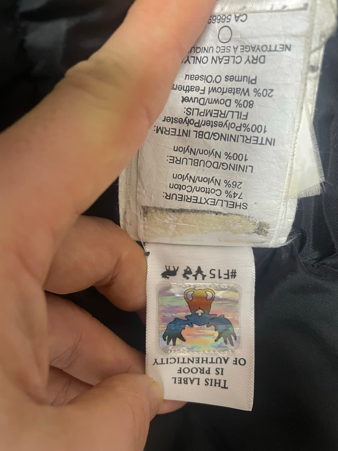 정품 무스너클 스틸링 화이트퍼 남성 패딩 블랙 M/M 상품이미지5