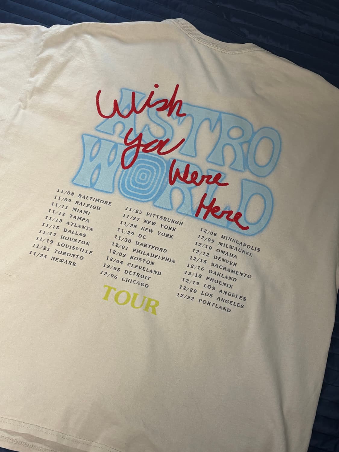 트레비스 스캇 전국 투어 티셔츠 상품이미지1