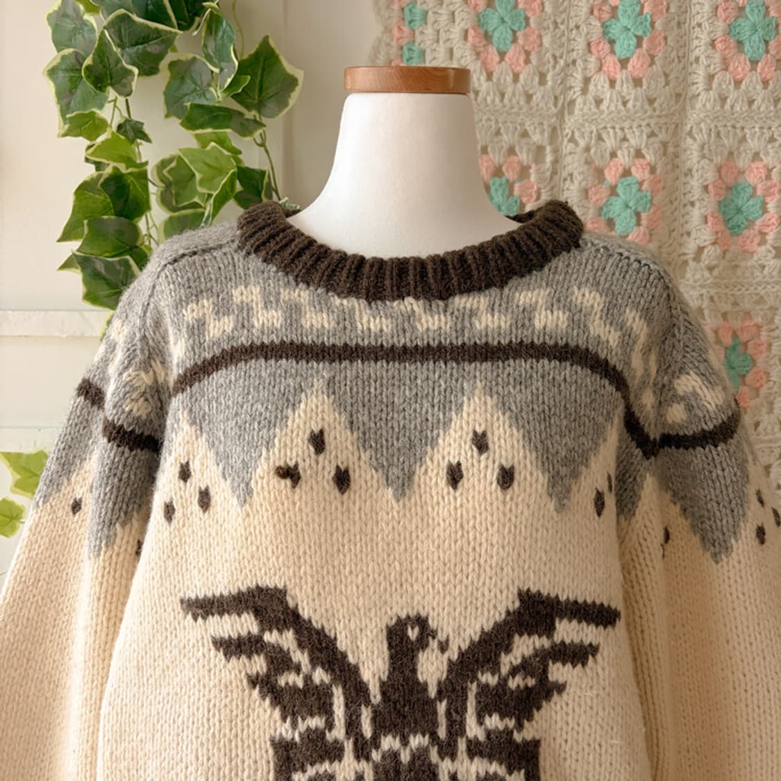 셀니빈티지 뮤트 노르딕 코위찬 니트 상품이미지4