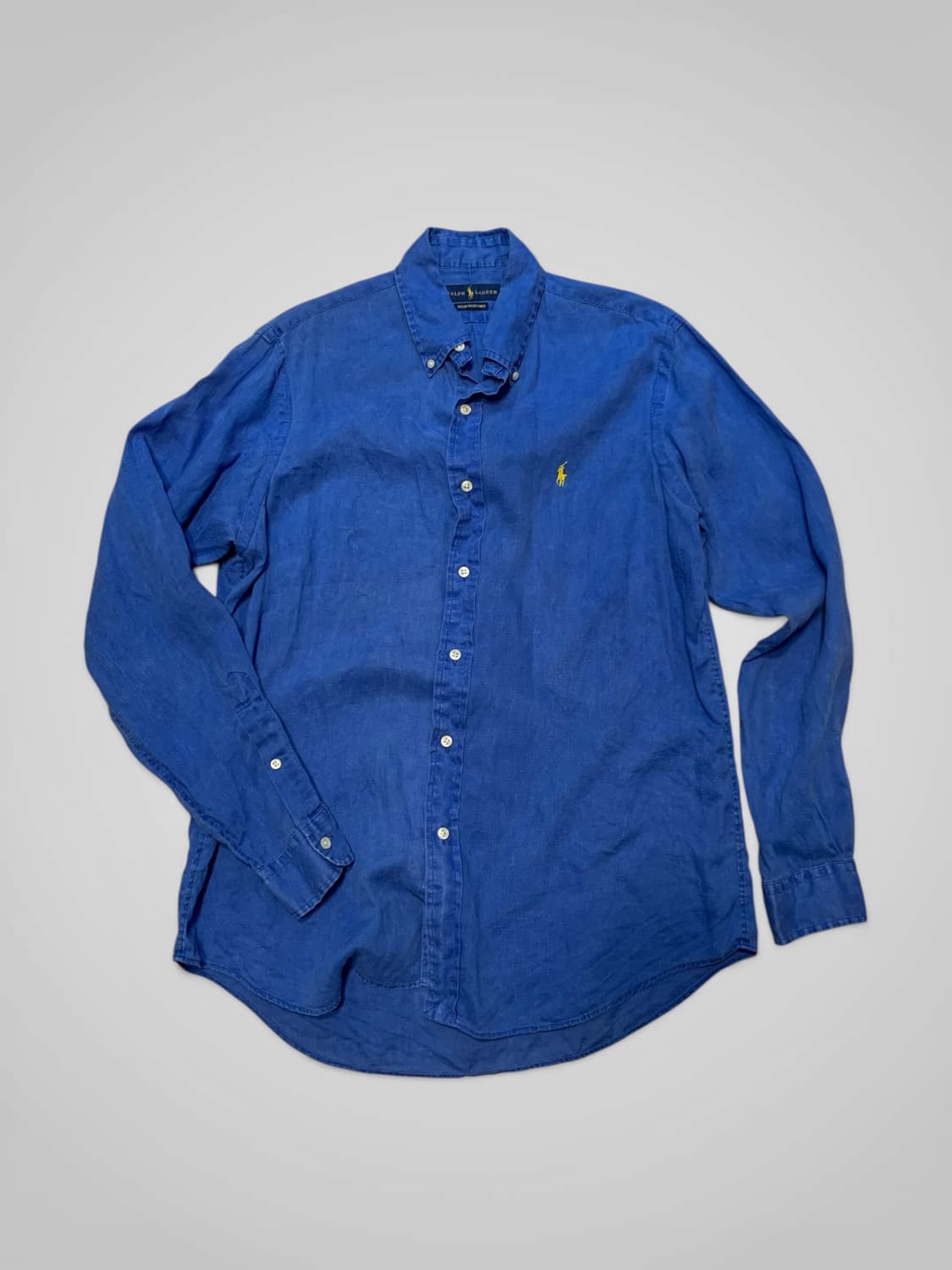 [M] 폴로 오션 워시 린넨 셔츠 블루 상품이미지1