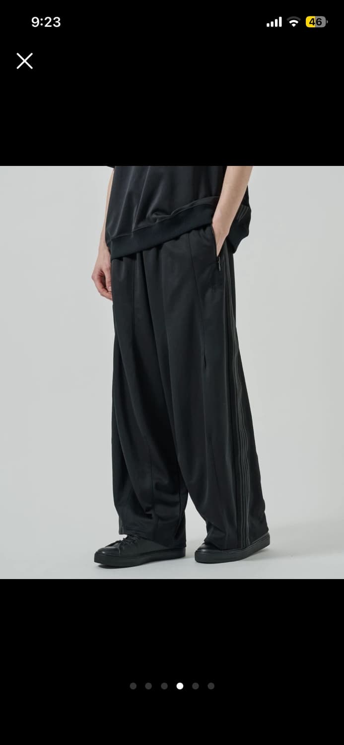 니들스X스튜디오스 HD 와이드 트랙 팬츠 쿨 블랙 새상품xs 상품이미지4