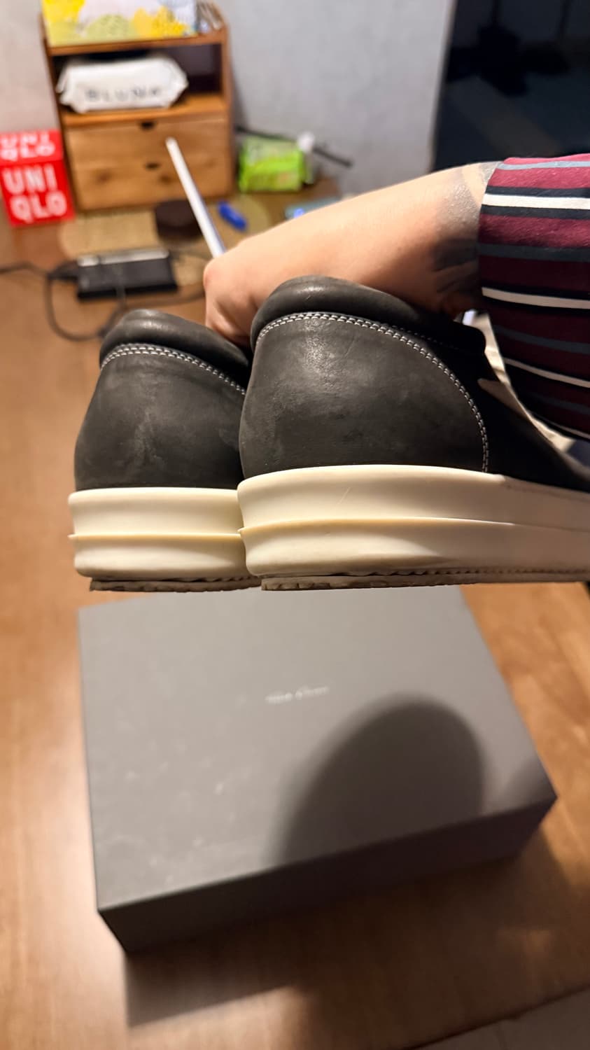 릭오웬스 반스 레더 스니커즈 더스트 밀크 43 상품이미지6