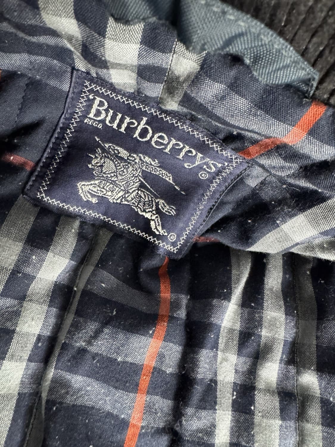 90s 버버리 왁스드 헌팅 자켓 네이비 상품이미지6