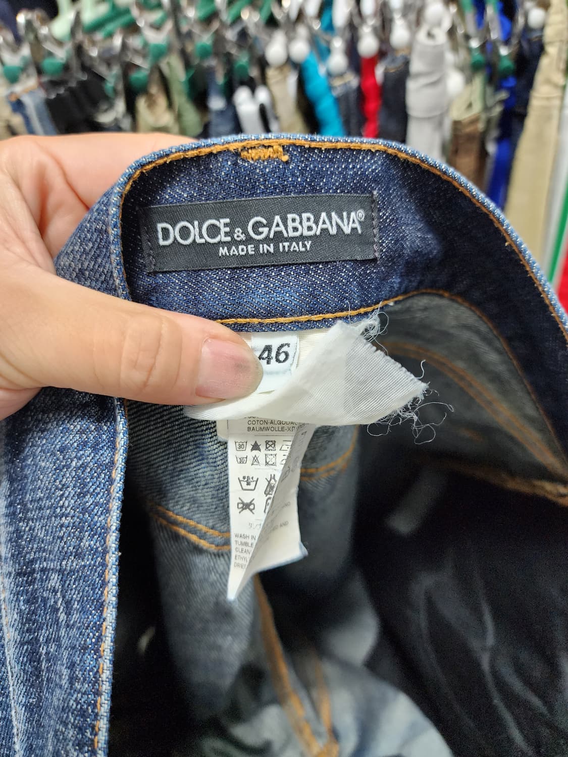 돌체앤가바나 데미지 스틸로고 워싱 청바지 상품이미지6