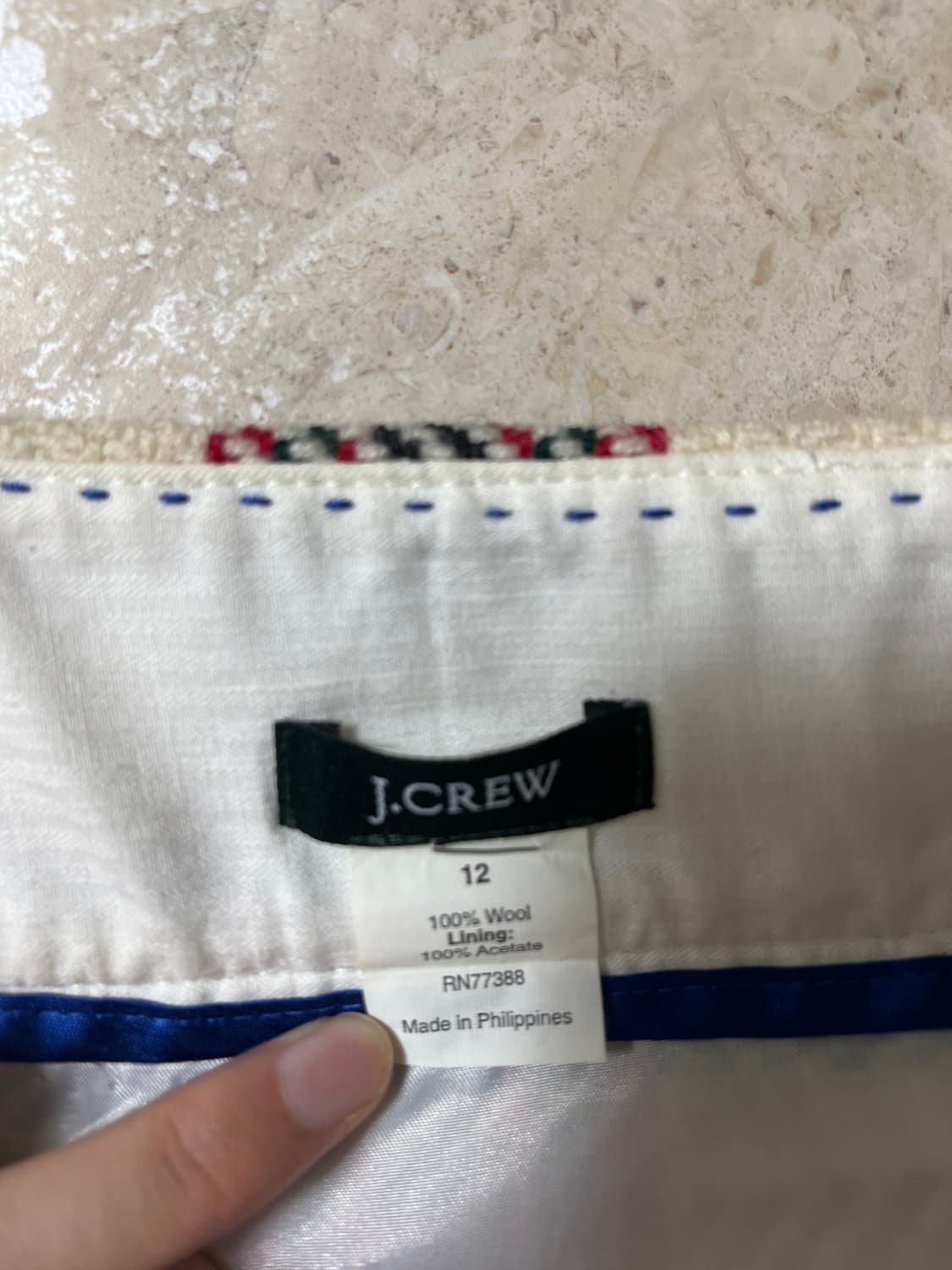 Jcrew 제이크루 체크 울 스커트 상품이미지3