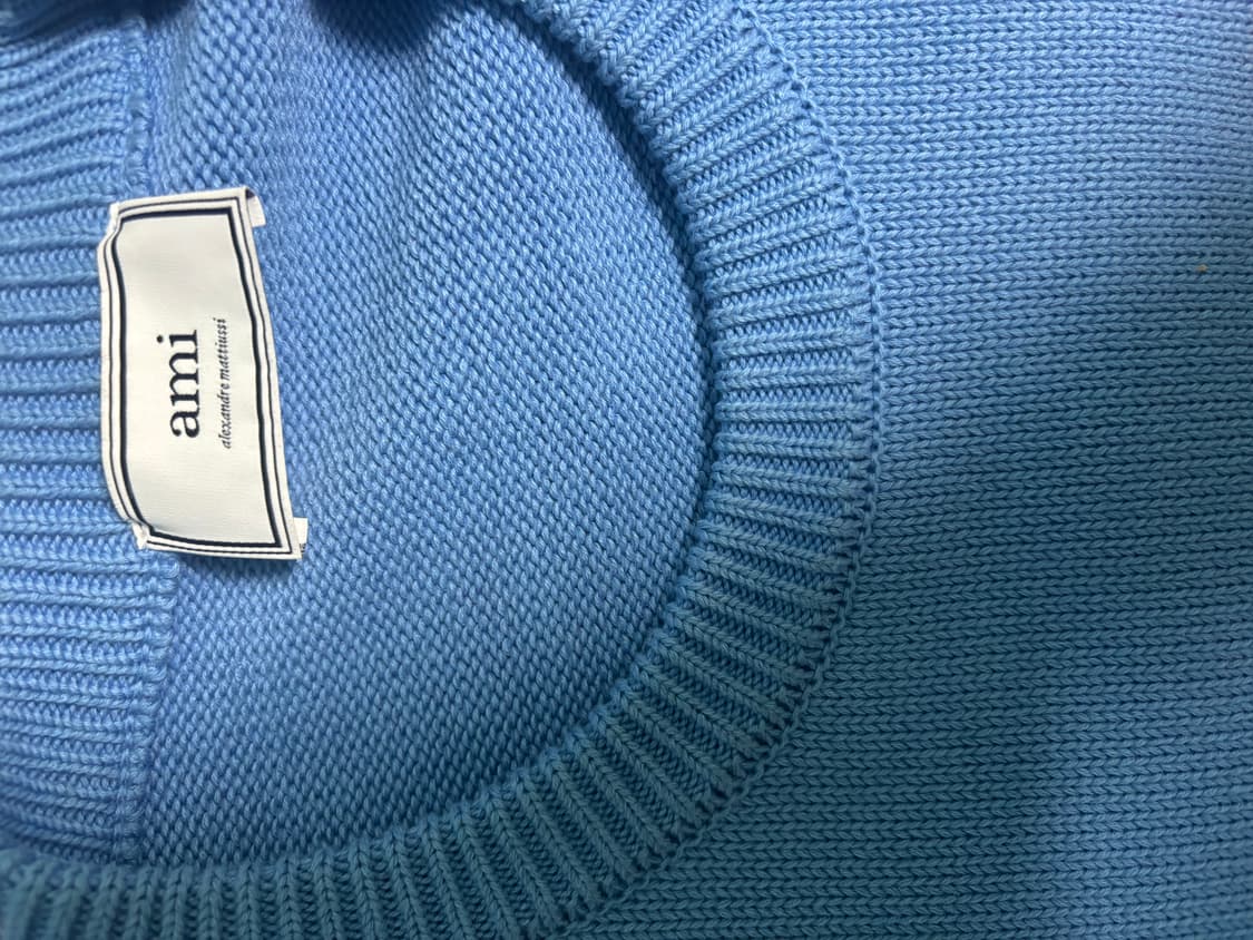 아미 니트 빅하트 로고 하늘색 20FW 상품이미지6