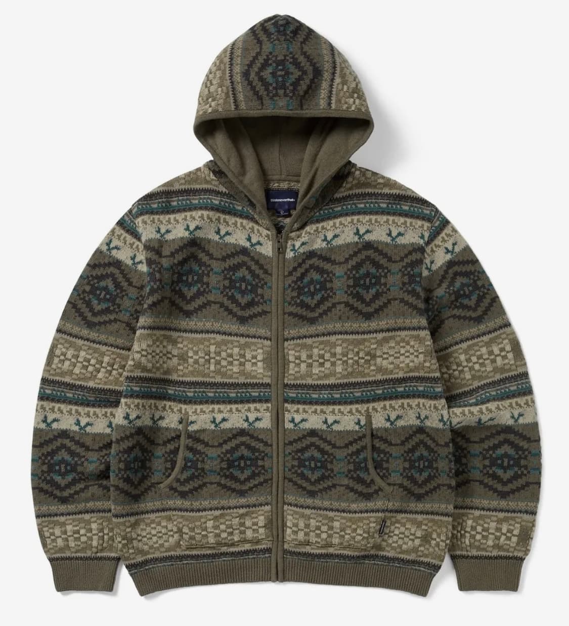 디스이즈네버댓 Hooded Zip Up Sweater Brown M 상품이미지1