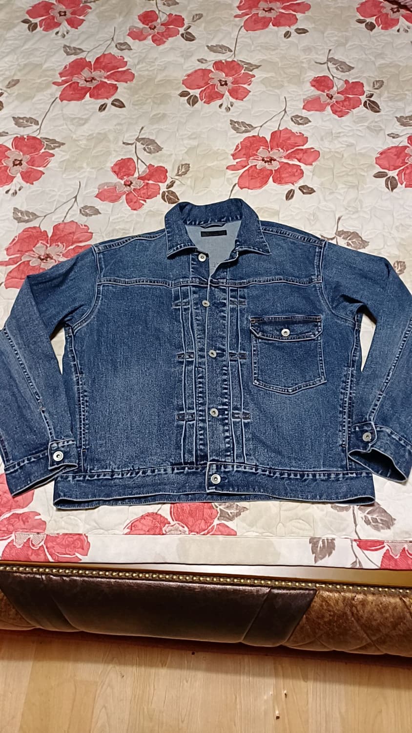 유니클로 오버핏청자켓 100 가슴63 기장65 상품이미지1