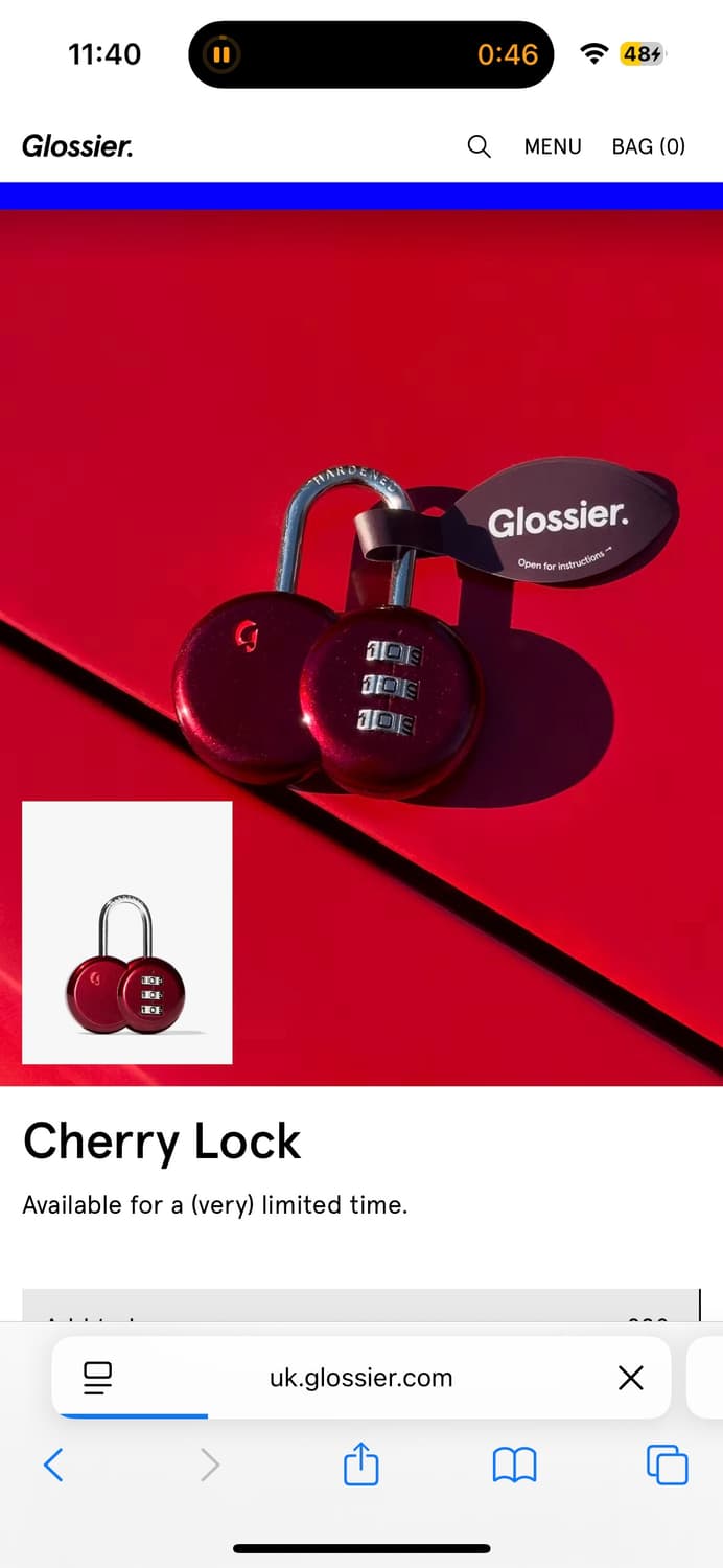Glossier Cherry lock 상품이미지1