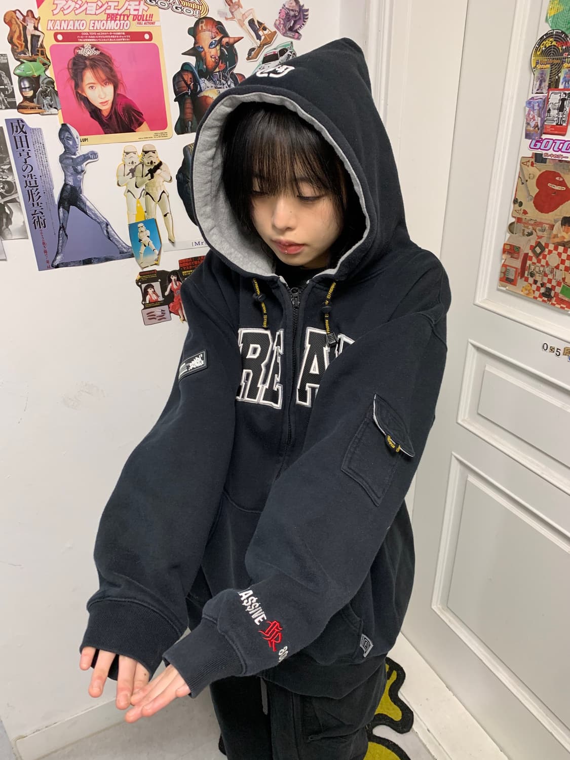 Freaky Massvie 올드스쿨 아치로고 후드집업 상품이미지5