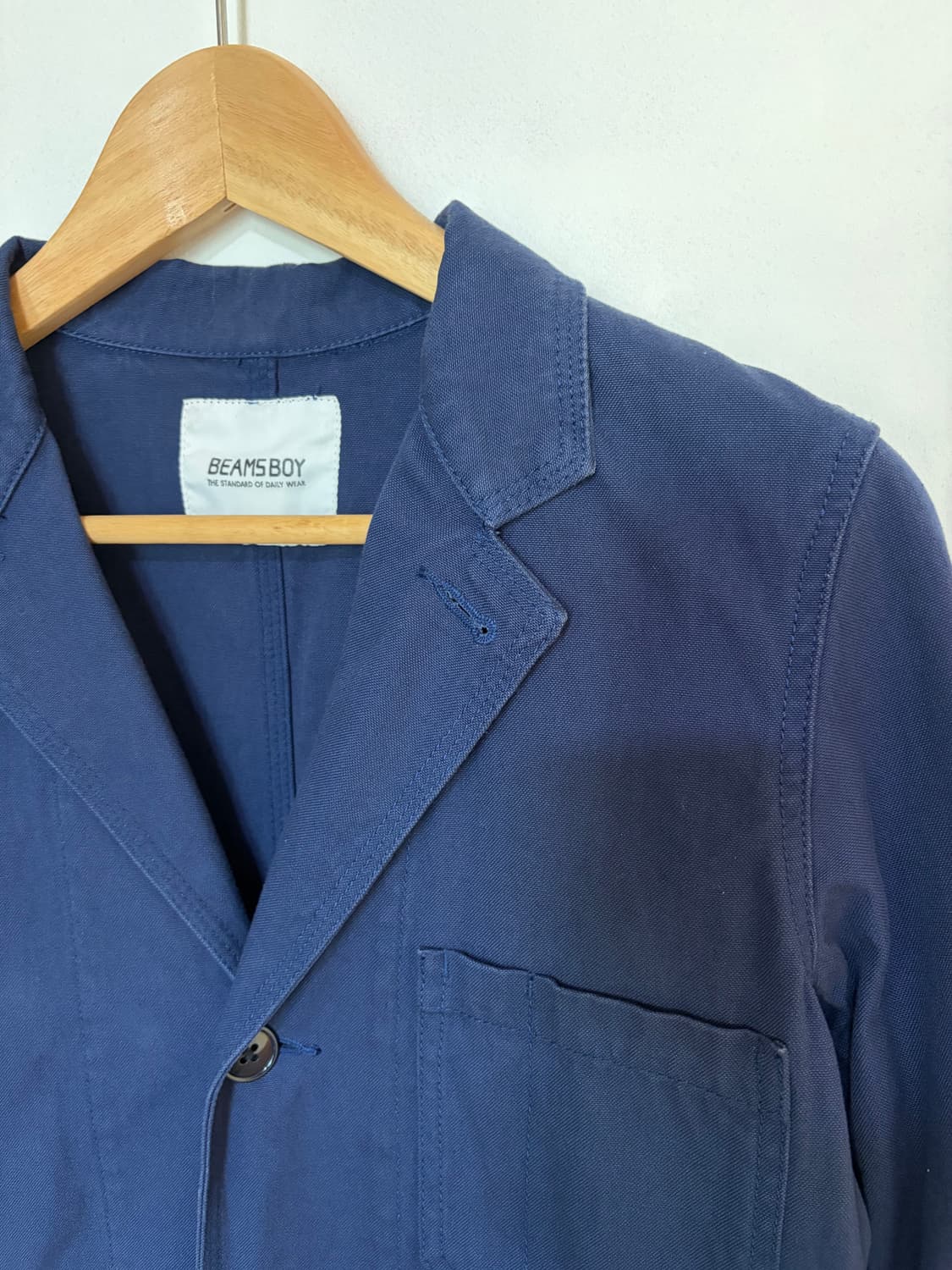 빔스보이 네이비 코튼 트렌치코트 상품이미지5