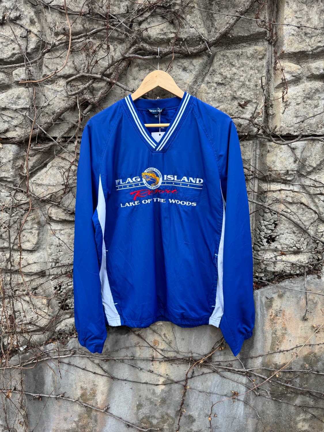 스포텍 빈티지 자수 스포츠 웜업 져지 바람막이 m 상품이미지1