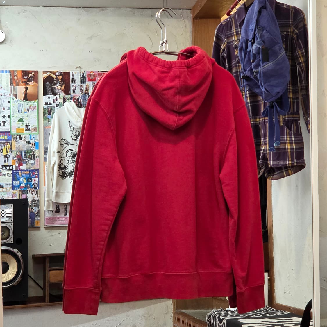 GAP 레드 빅로고 자수 후드집업 상품이미지5