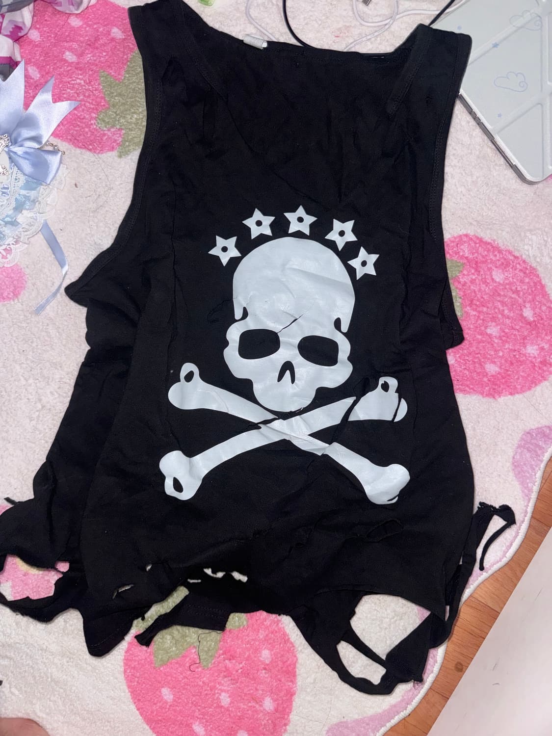 펑크룩 해골 갸루빈티지 나시 상품이미지1