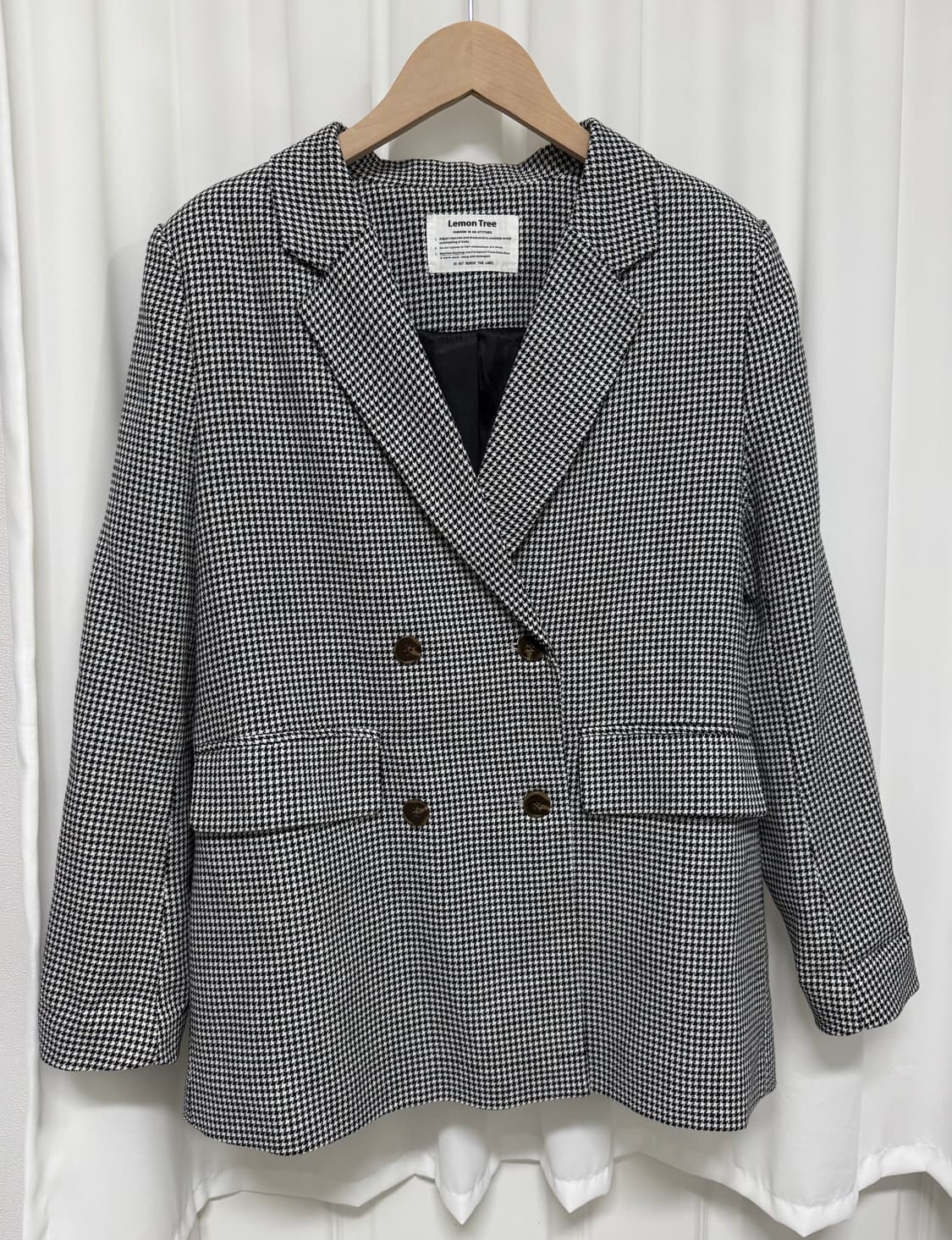 하운드투스 체크 더블 자켓 비스코스 상품이미지3