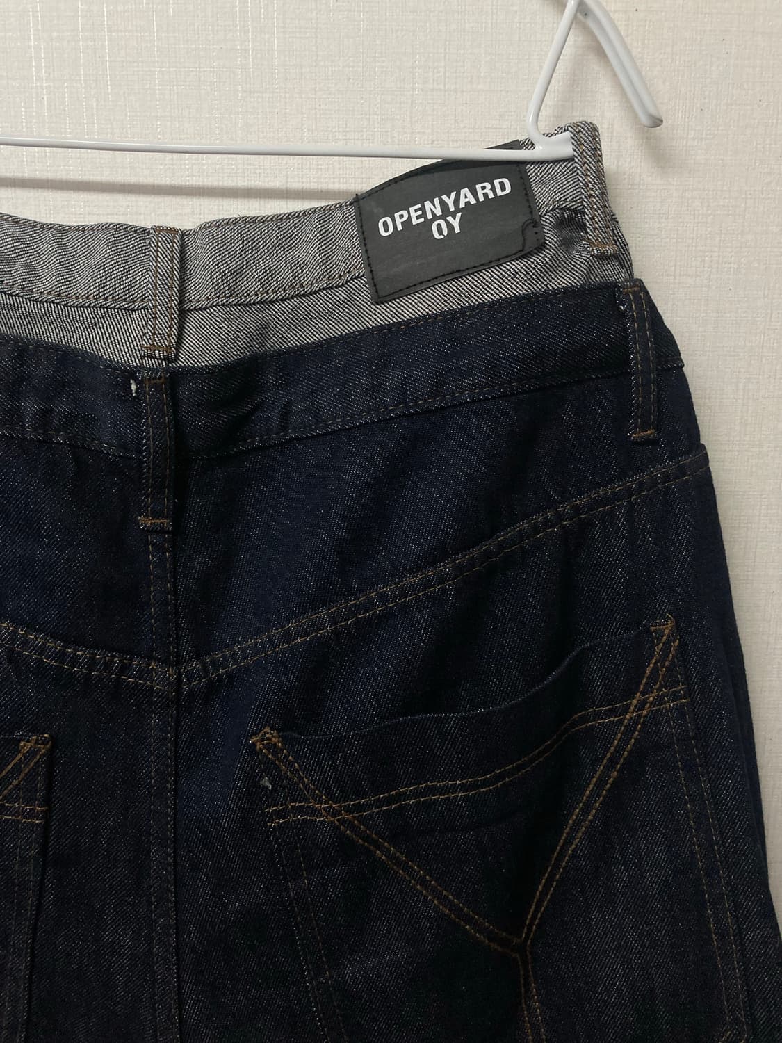 LAYERED WAIST WIDE VOLUME PANTS - INDIGO 상품이미지5