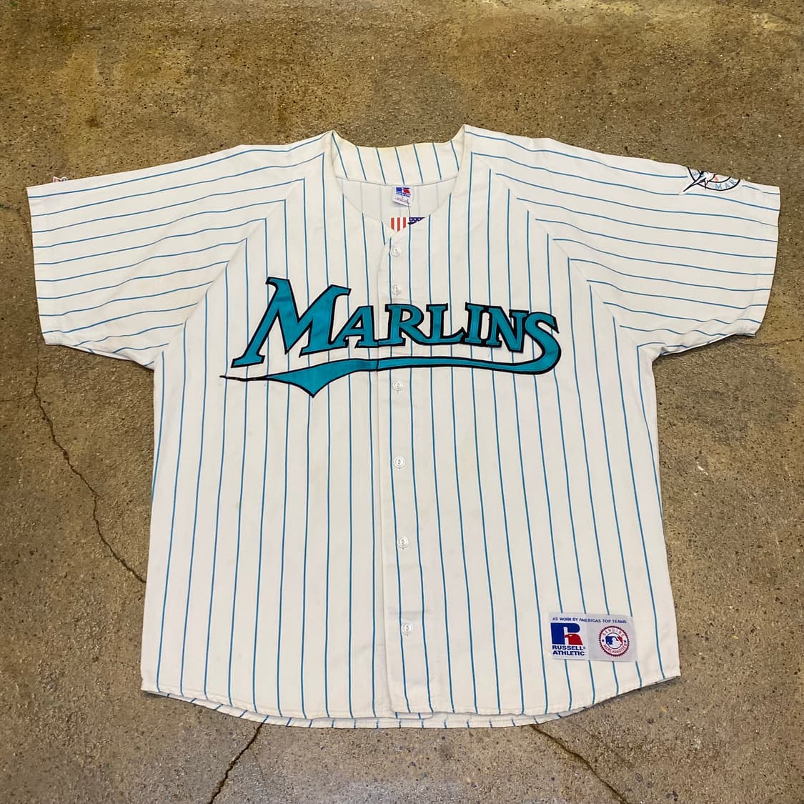 90s Made in USA 러셀 MLB 마이애미 마린스 야구유니폼 상품이미지1