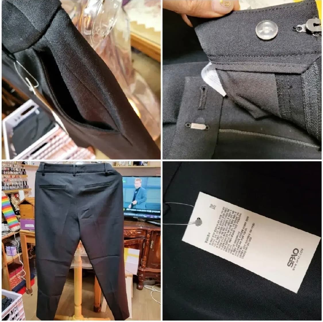 548 ) 스파오 스판 레이온 세미정장바지 블랙 상품이미지5