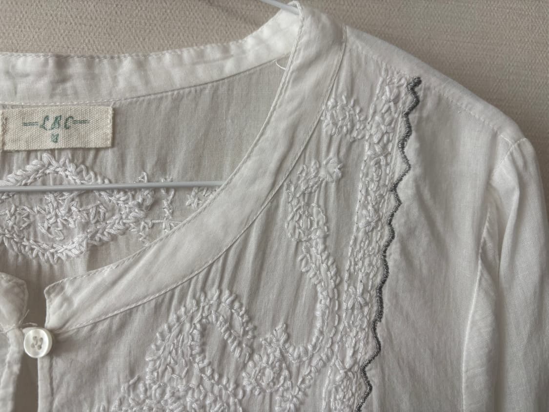 화이트 바선생+잔꽃 반팔티 상품이미지3