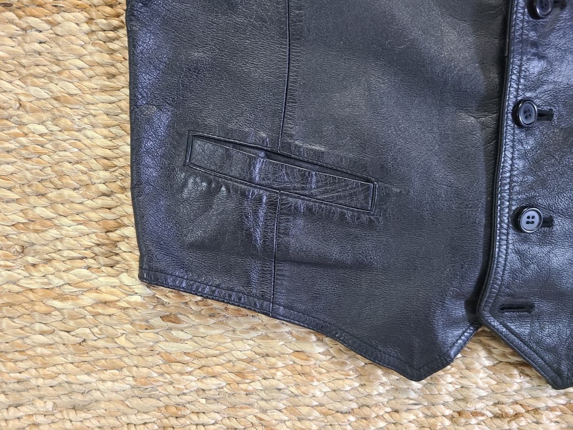 빈티지 카우하이드 레더 베스트 상품이미지5