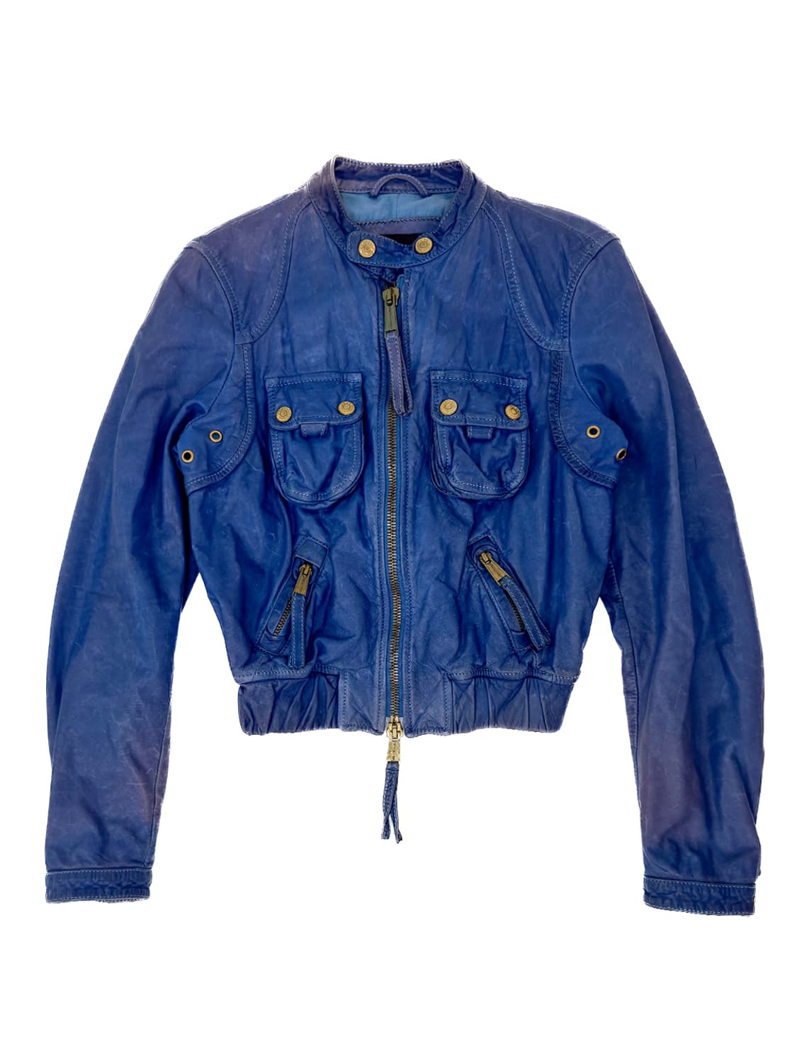 Dsquared2 Blue Leather Jacket/ 40 상품이미지1