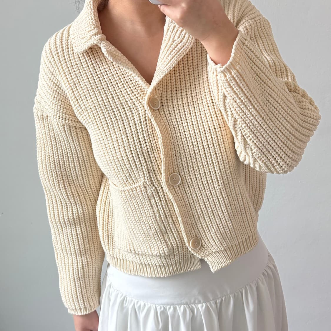 니트 버튼 가디건 상품이미지1