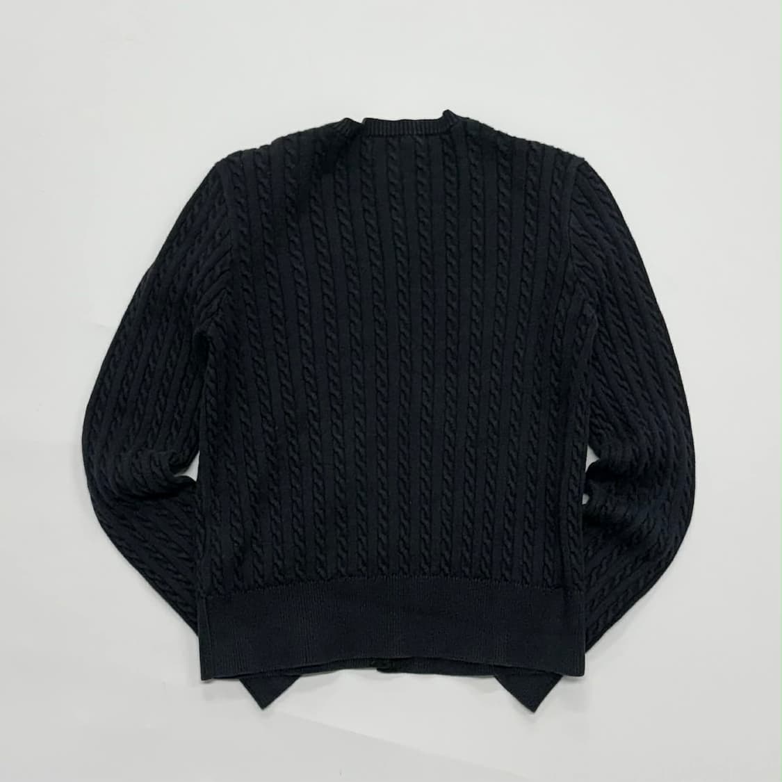 폴로 랄프로렌 블랙 케이블 니트 가디건(L) 상품이미지3