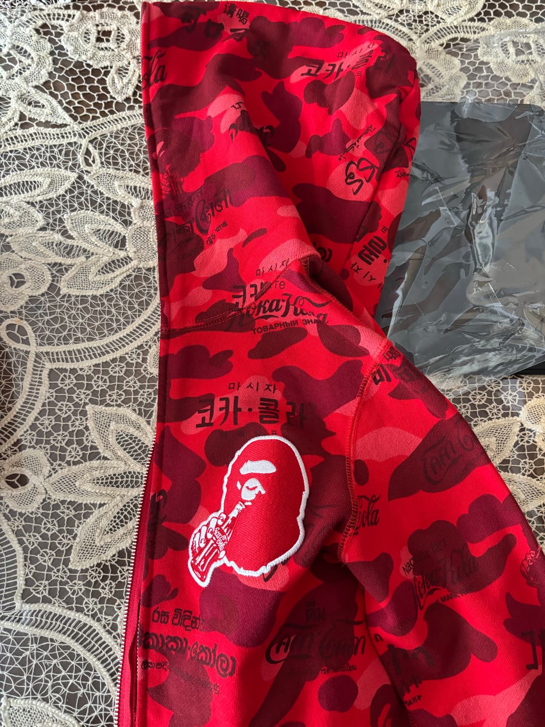 베이프 코카콜라 콜라보 풀 후드집업 xs (희귀매물, 소장용) 상품이미지2