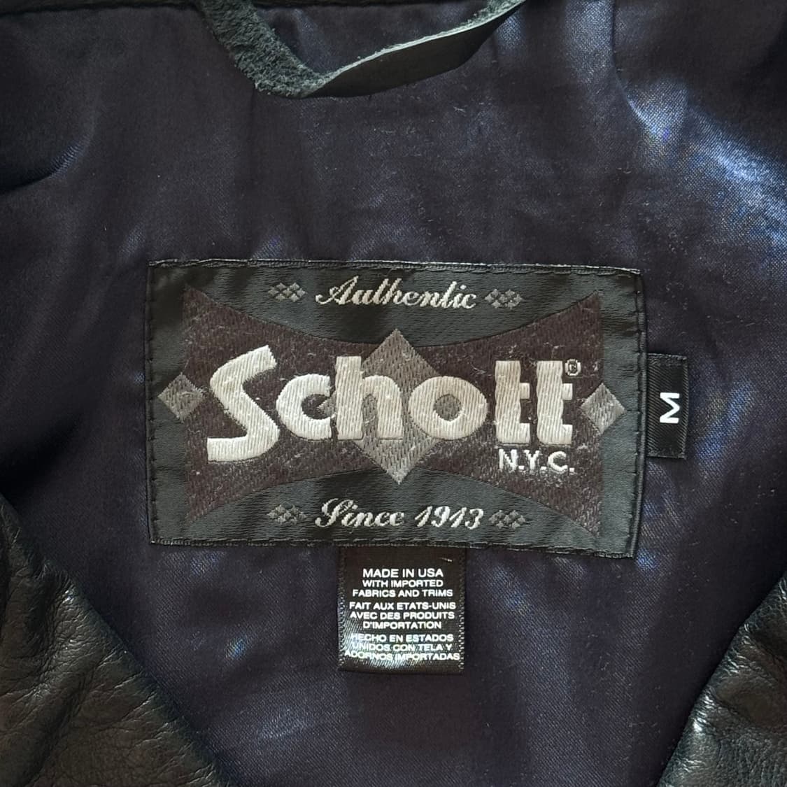 Schott 쇼트 가죽라이더 자켓 표기M (체감 100) 상품이미지3