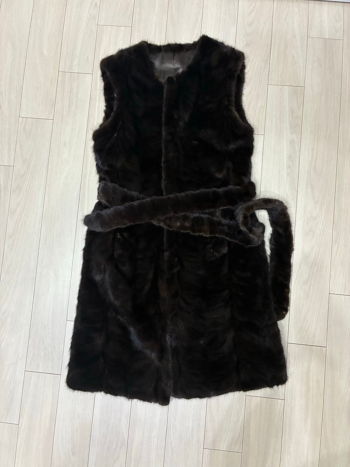 100% 천연 밍크 퍼 베스트 상품이미지3