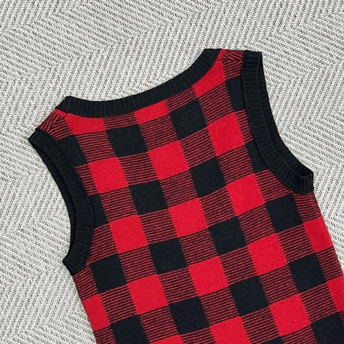 폴로진스 체크 니트 베스트 v0886 상품이미지4