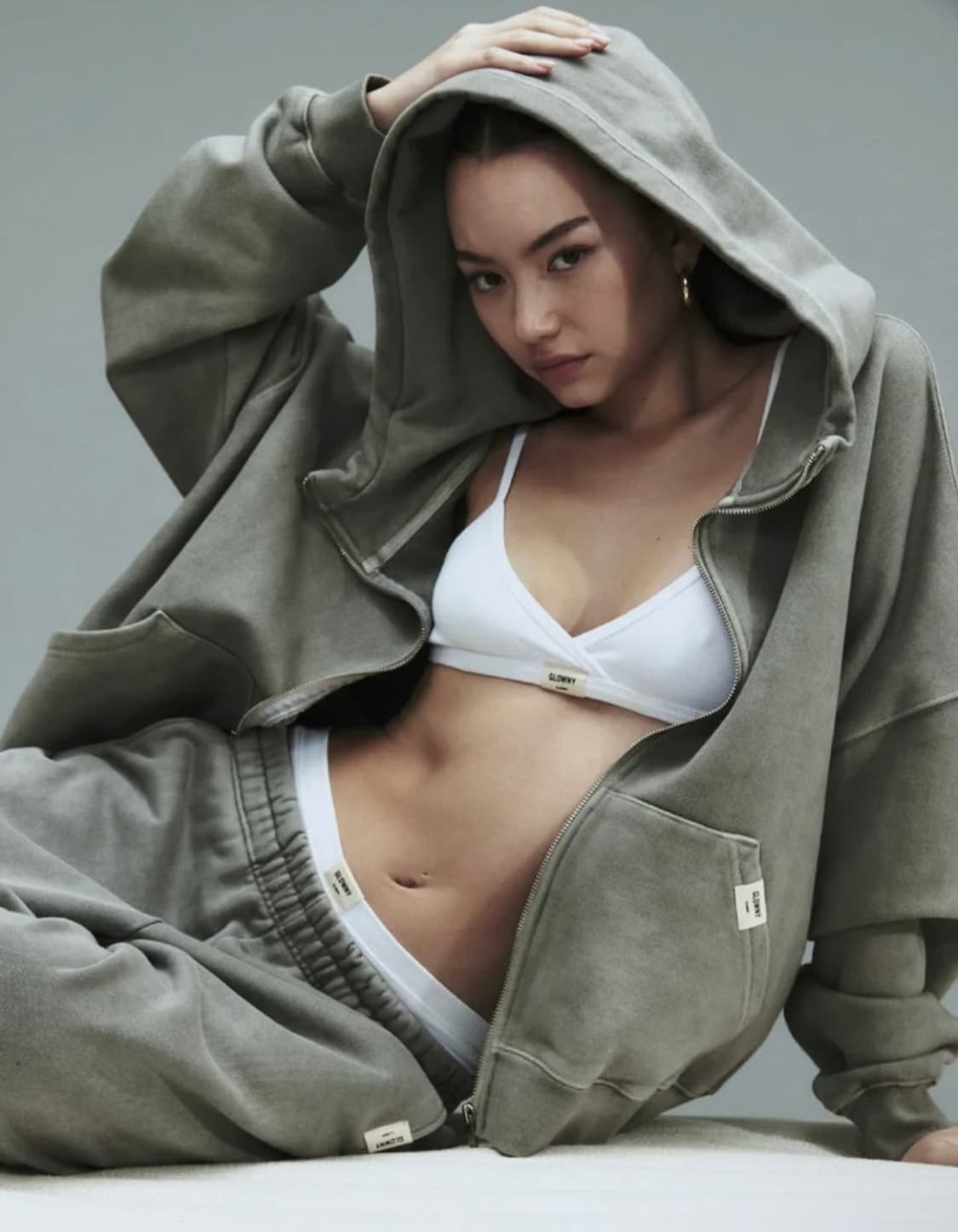 글로니 G CLASSIC WASHED BOXY ZIP UP(GRAY) 상품이미지1