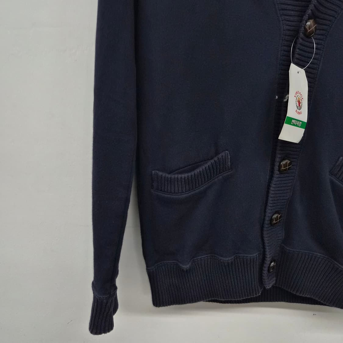 버버리 블랙라벨 네이비 숄카라 니트 가디건 남성 M 상품이미지4