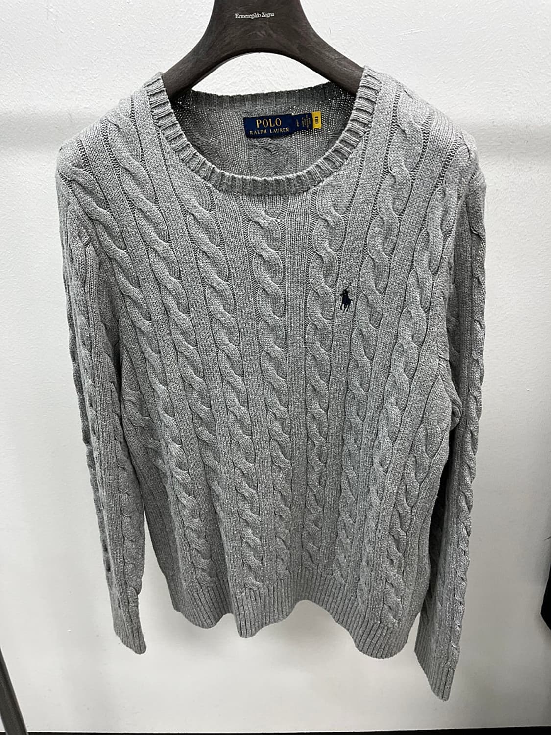 110) 폴로 신형 그레이 케이블 니트 상품이미지4