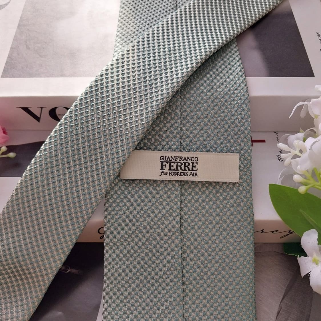지안프랑코페레 실크 마이크로 텍스처 넥타이 8.6cm A+등급 K1848 상품이미지6
