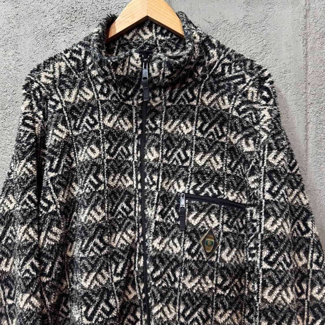 90s Obermeyer 눈꽃 패턴 후리스 집업 made in USA  상품이미지1