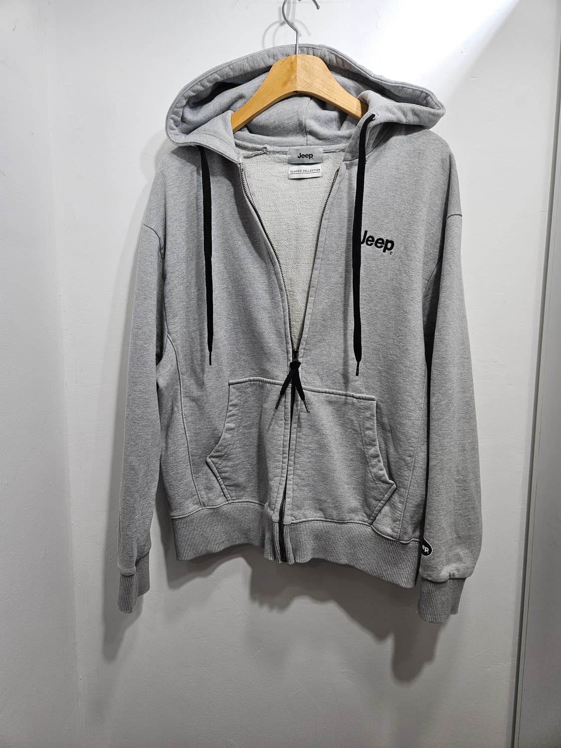 지프 Jeep 남녀공용 후드집업, 회색 L 상품이미지1