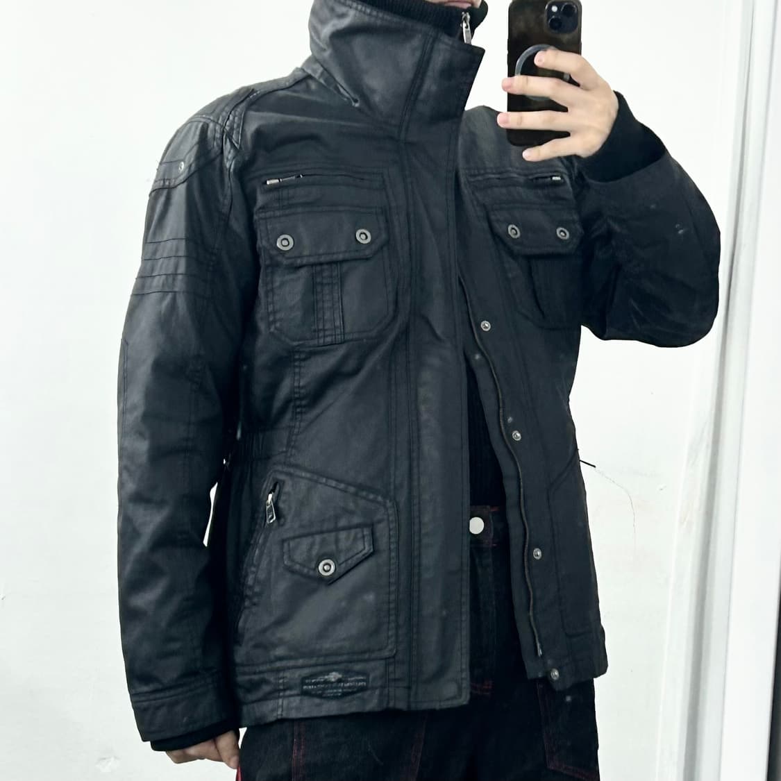 할리데이비슨 테크니컬 하이넥 사파리 자켓 상품이미지1