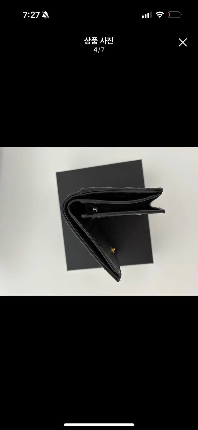 생로랑 골드 톤 YSL 메탈 로고 포켓 크레딧 카드 홀더 지갑 상품이미지4